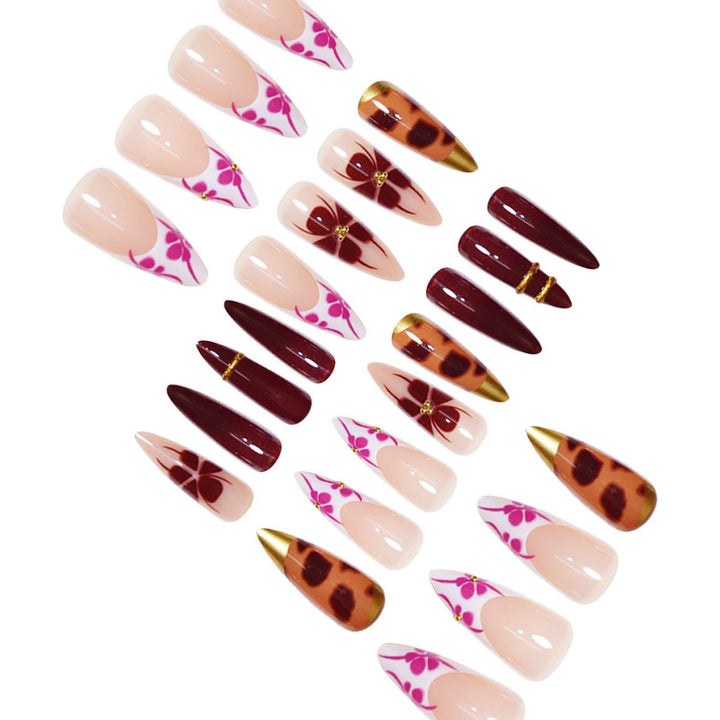 Artistic Long Stiletto Press-On Nail Extensions Kalsten