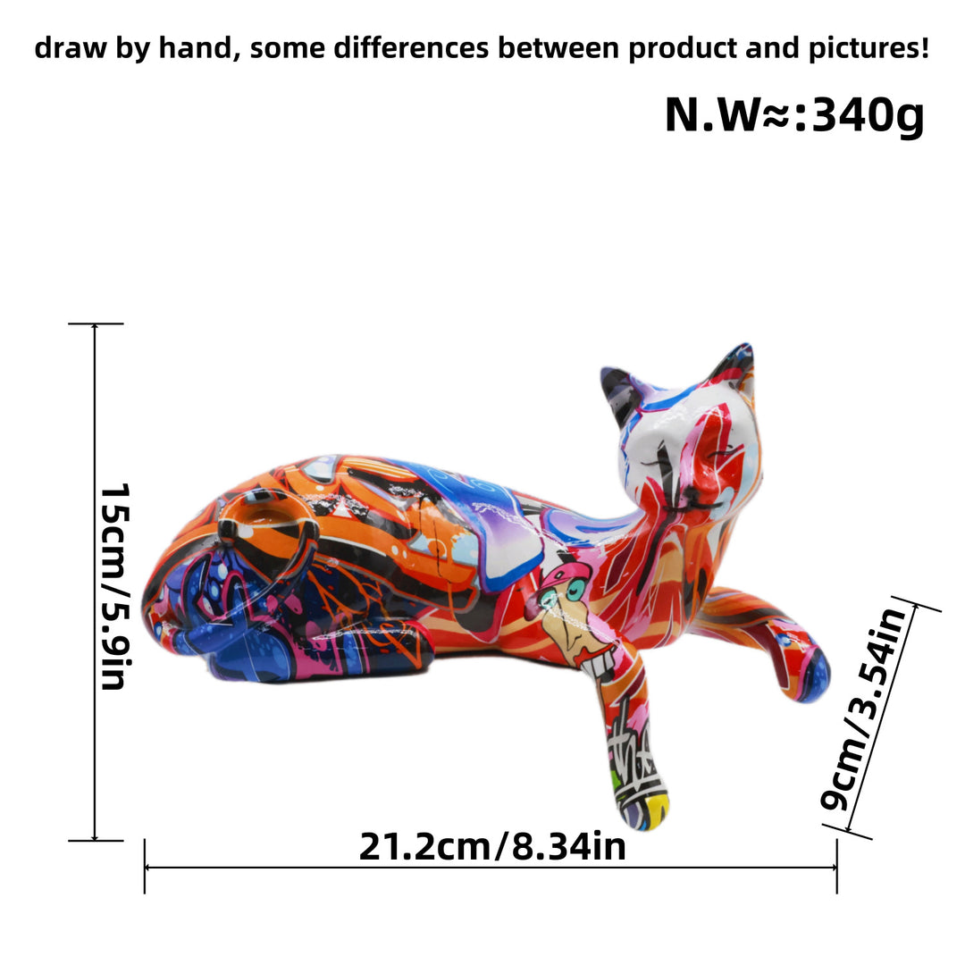 Colorful Cat Sculpture Kalsten