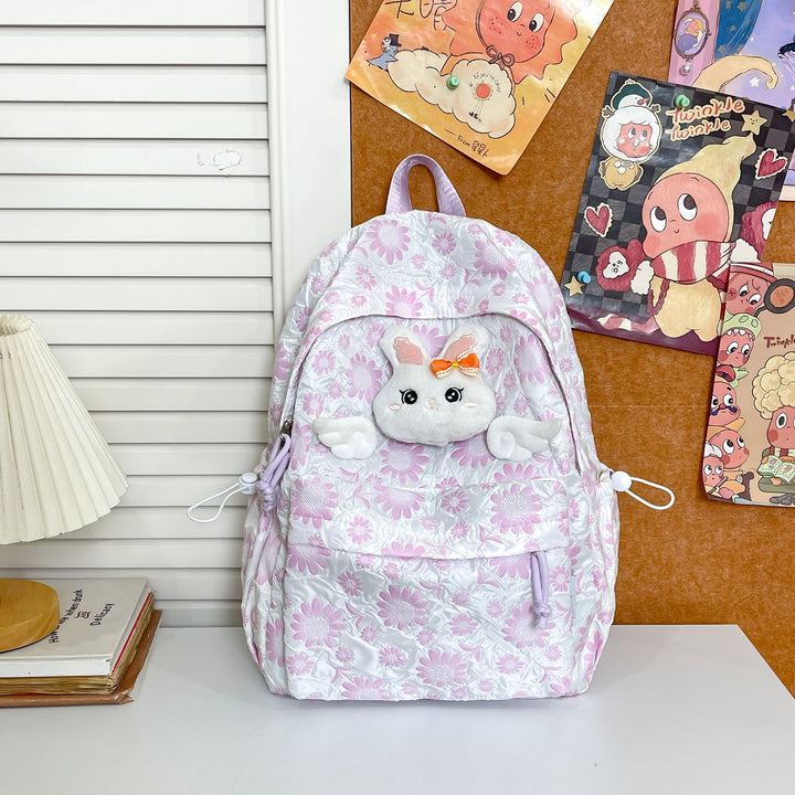 Plush Bunny-Themed Backpack