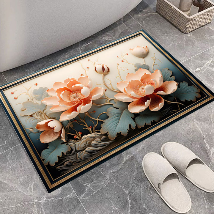 Floral Print Bath Mat Kalsten