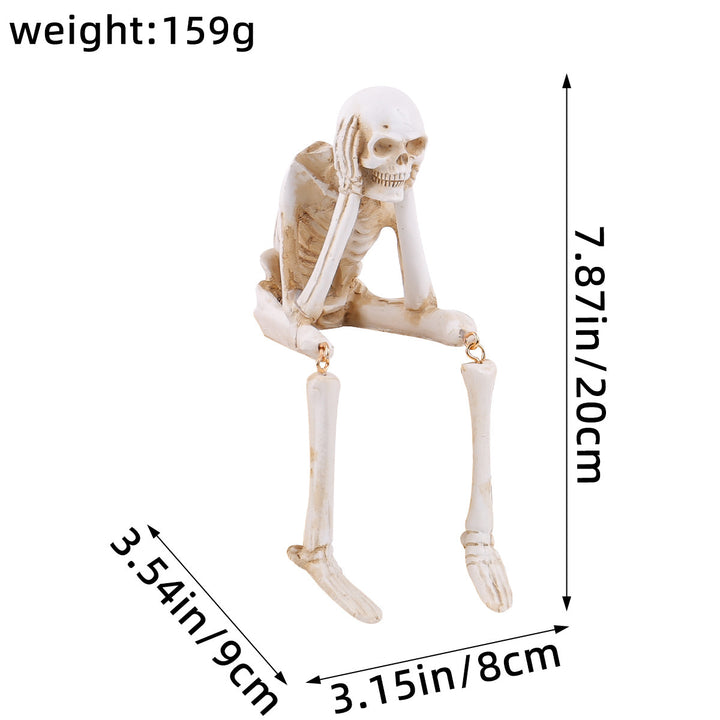 Detailed hanging skeleton figure with movable joints made of resin