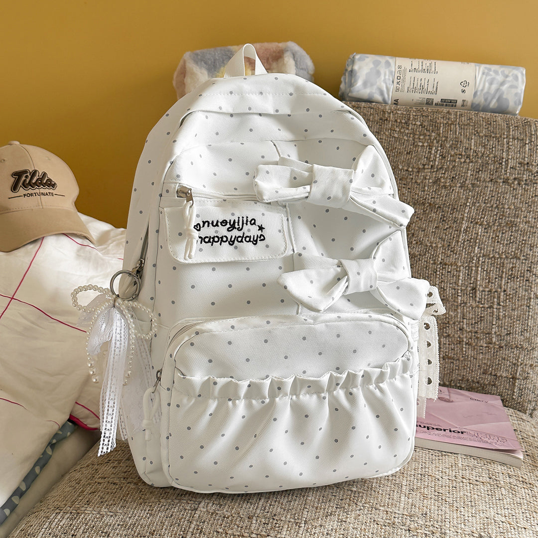 Bow-Embellished Casual Backpack Kalsten