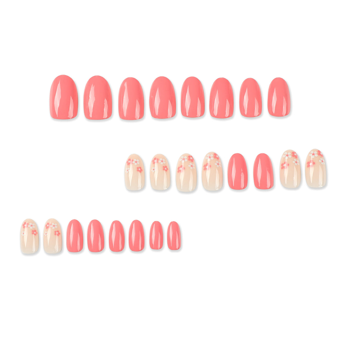 Artful nail extensions with delicate floral accents Kalsten