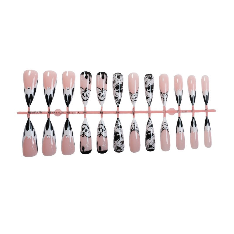 Creative Halloween Nail Art Set with Ghost and Spider Designs Kalsten