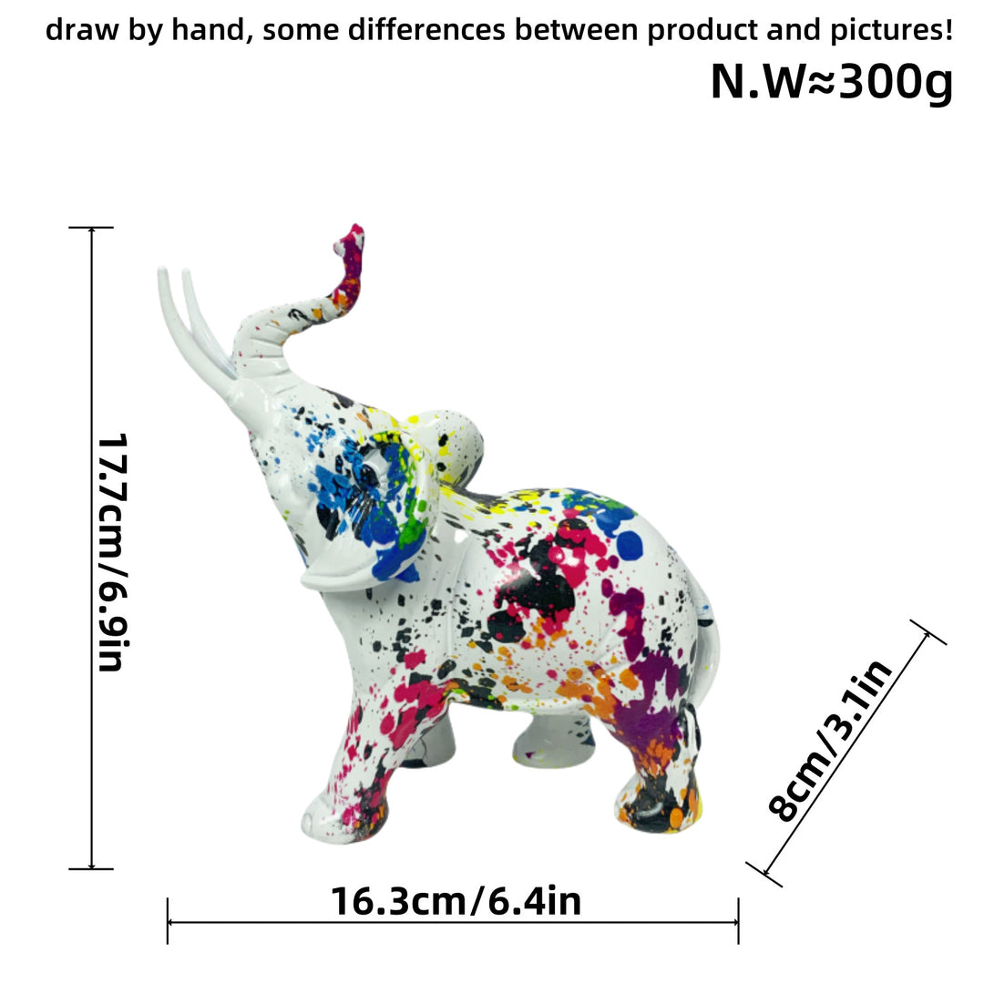 Creative elephant figurine with colorful design Kalsten