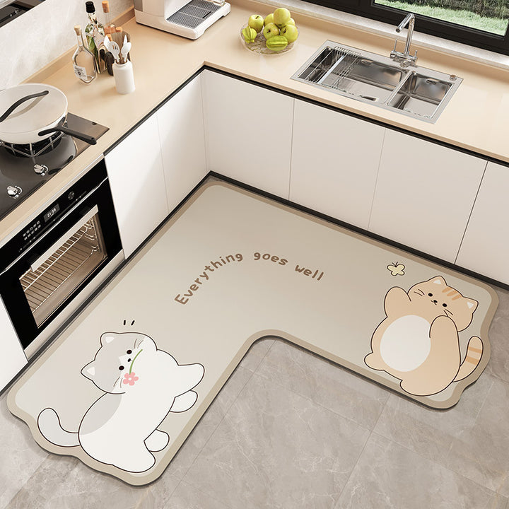 Cartoon-Themed Kitchen Mat Kalsten
