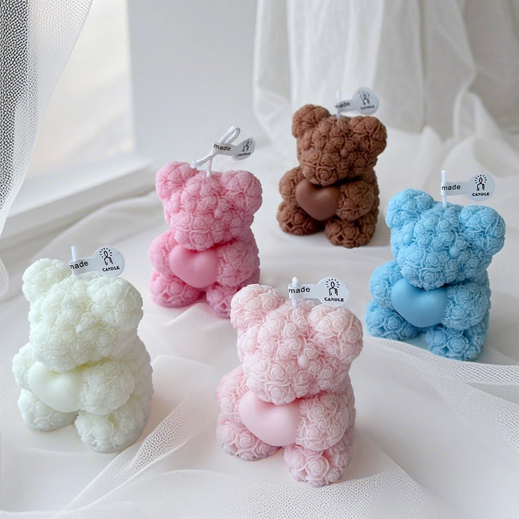 Artistic Teddy Bear Candle