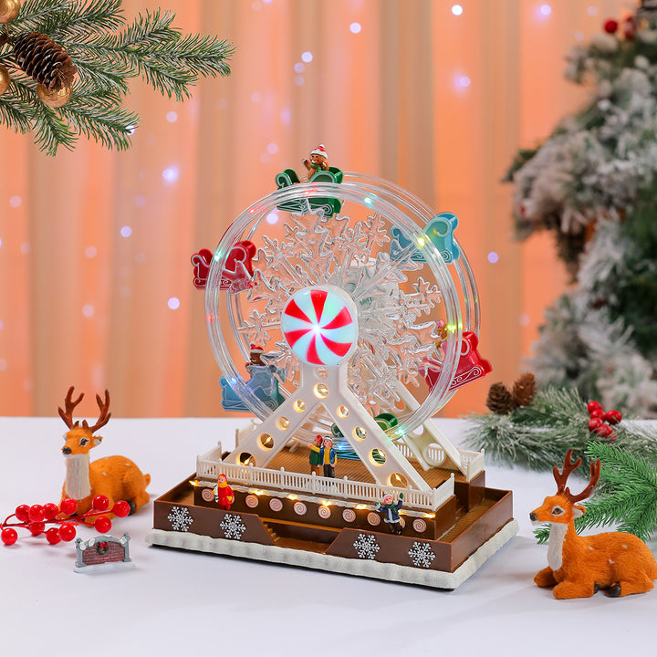Illuminated Snowflake Ferris Wheel Decoration Kalsten