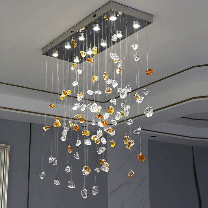 Crystal Cascade Ceiling Chandelier