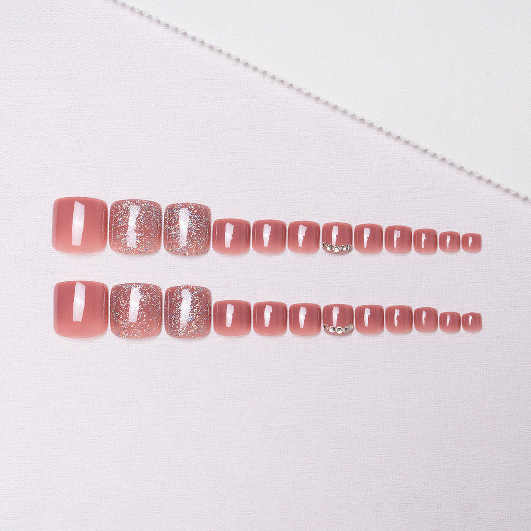 Decorative Glittery Pedicure Nail Art