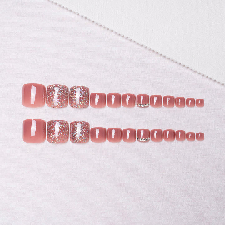 Decorative Glittery Pedicure Nail Art