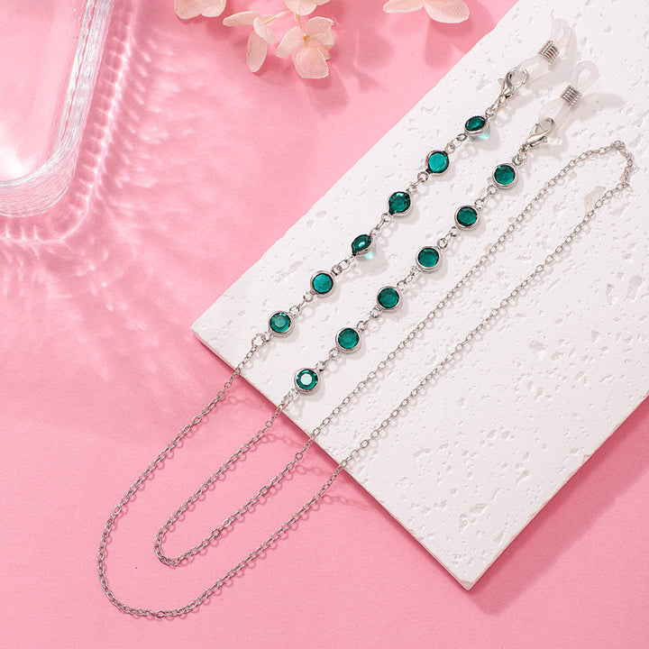 Stylish Crystal Chain Eyewear Holder Kalsten
