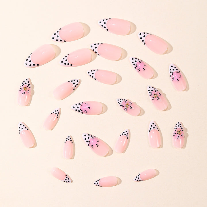 Elegant Floral Design Stiletto Nail Art Extensions Kalsten