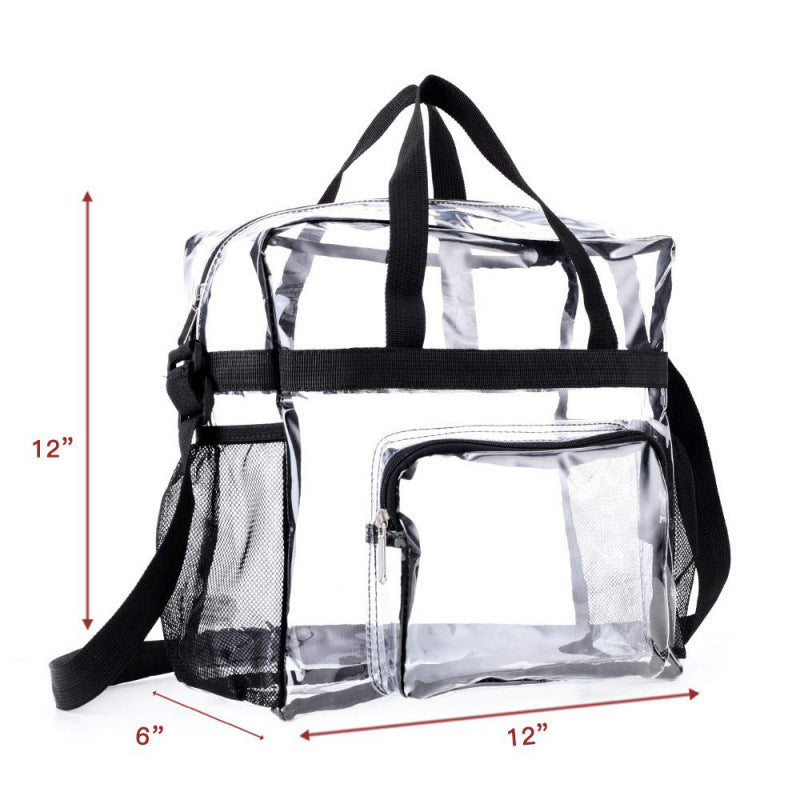 Transparent Handbag with Textured Design Kalsten