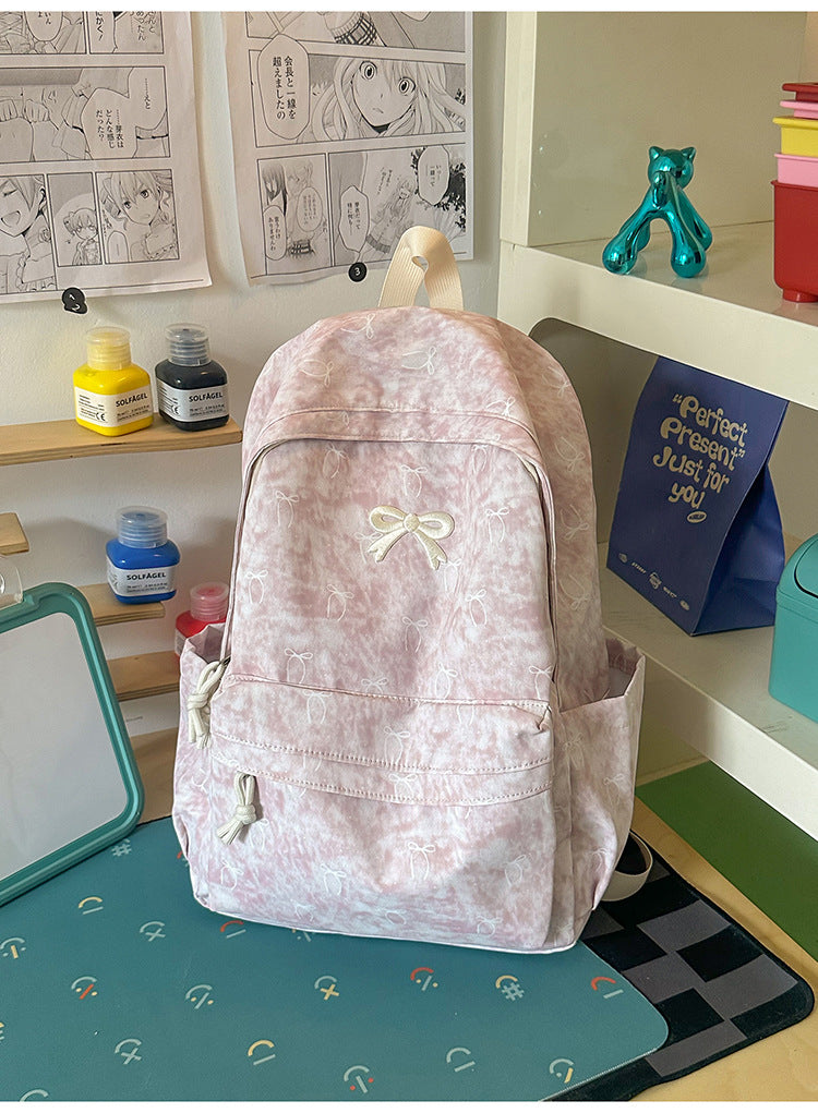 Whimsical Bow-Embellished Backpack Kalsten