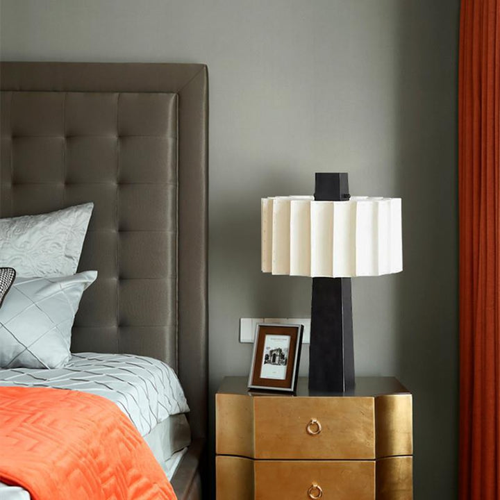Contemporary Table Lamp with Modern Geometric Texture