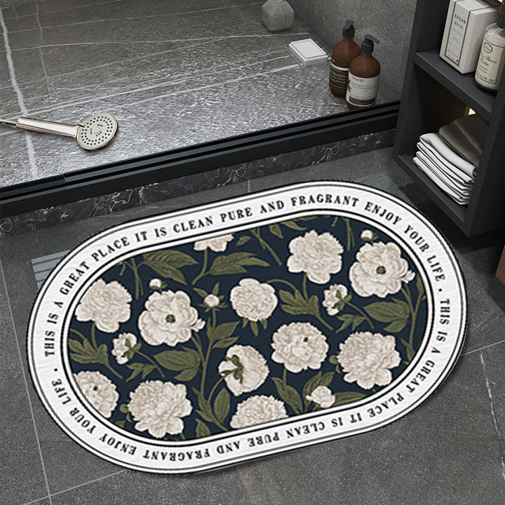 Unisex Floral Pattern Bathmat Kalsten