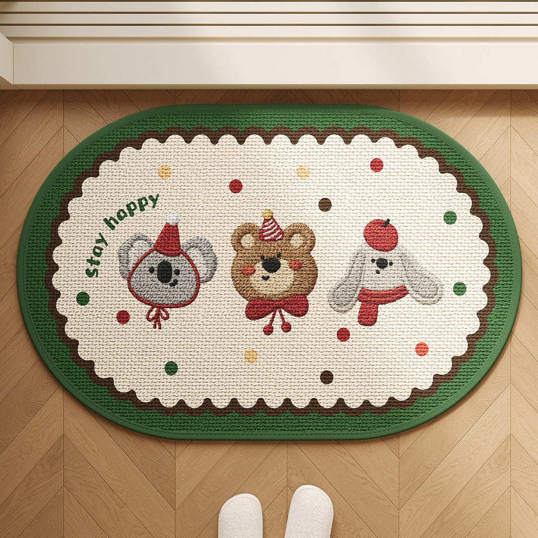 Playful Animal-Themed Welcome Mat Kalsten
