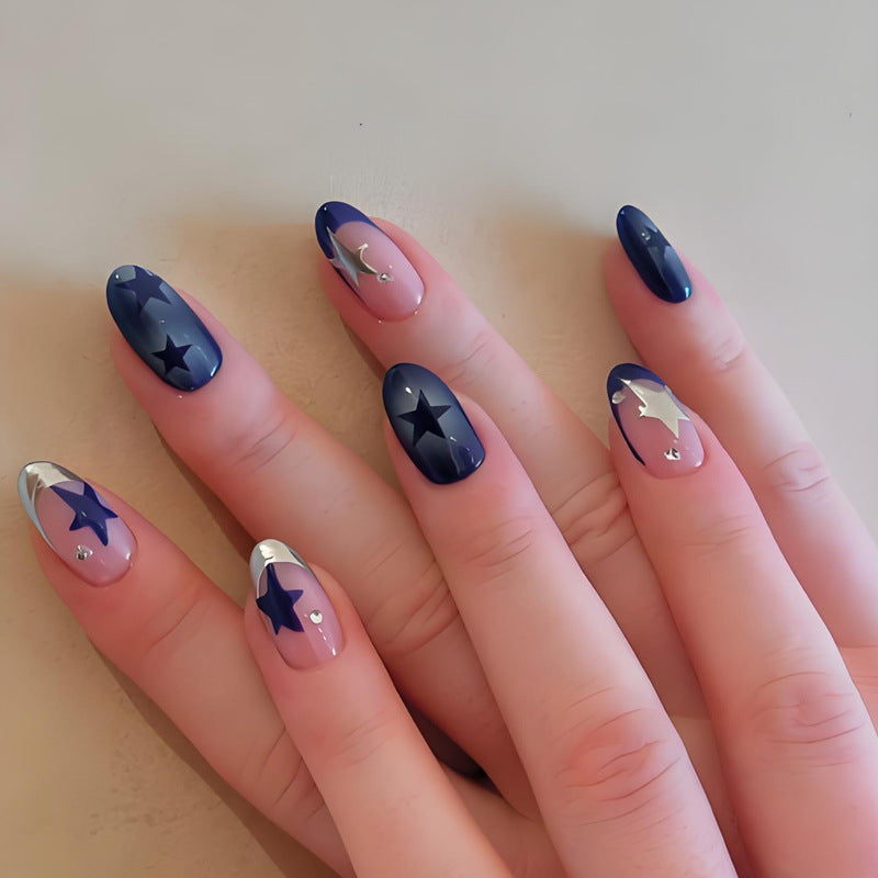 Artificial nails with elegant star pattern and smooth structure Kalsten