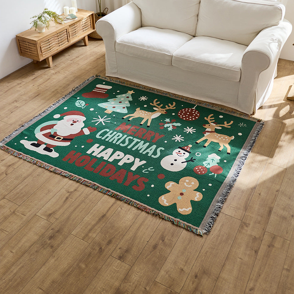 Festive Holiday Themed Throw Blanket