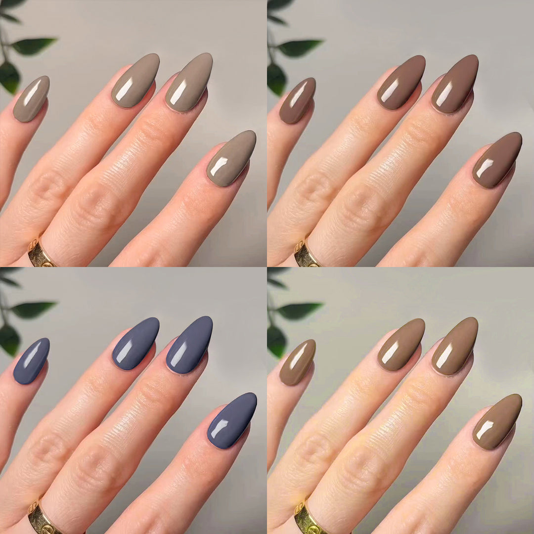 Artistic stiletto nails with elegant high-gloss finish Kalsten