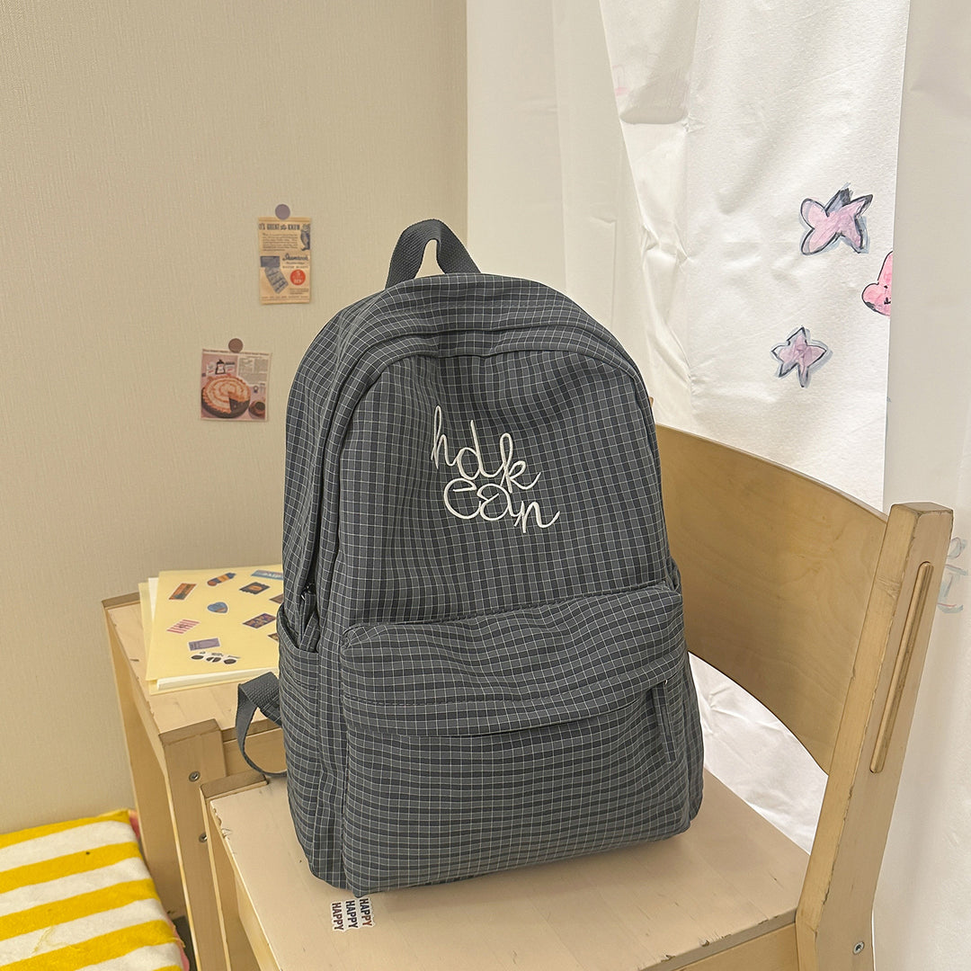 Casual Checked Patterned Backpack Kalsten