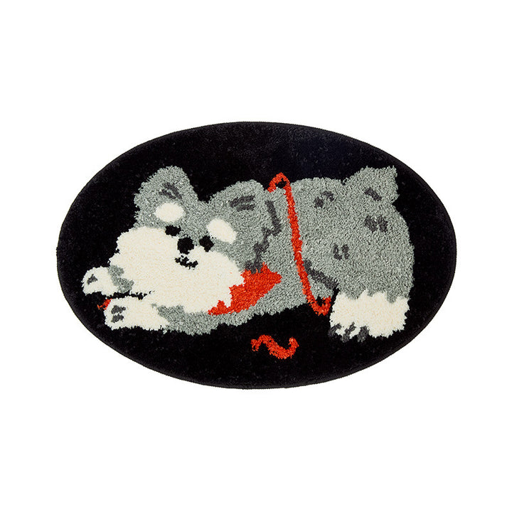 Plush Cat-Themed Area Rug