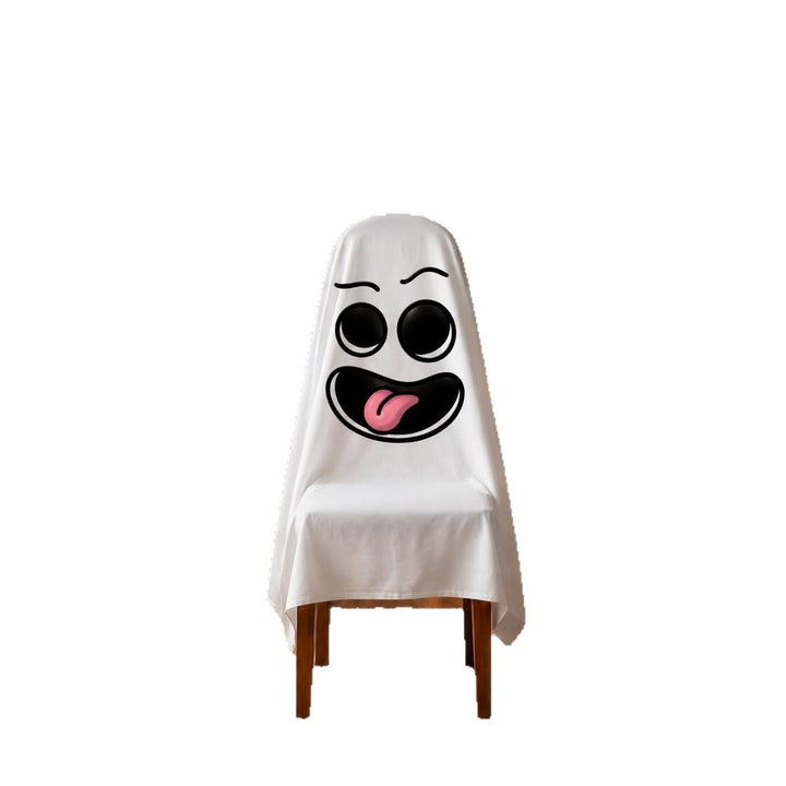 Ghost Throw Costume with Sewn-On Eyes and Bow Appliqué