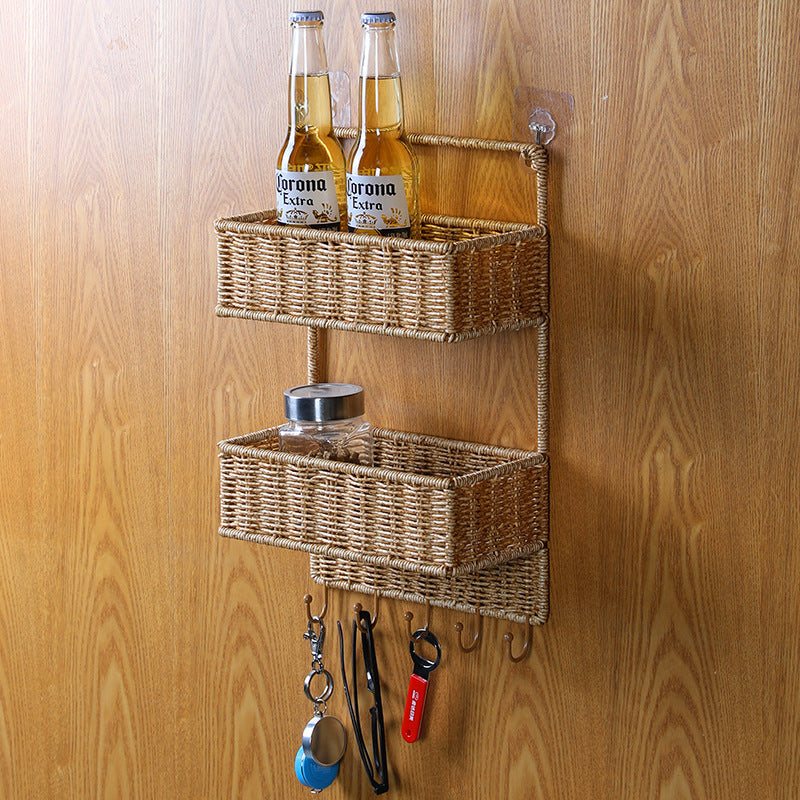 Two-Tiered Handwoven Storage Basket Kalsten
