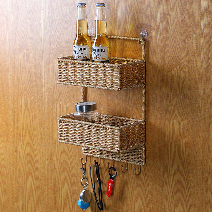 Two-Tiered Handwoven Storage Basket Kalsten