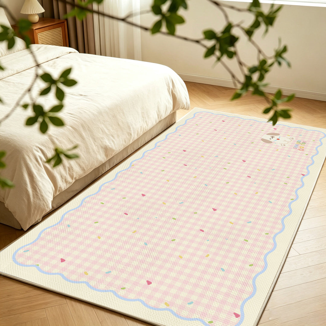 Welcome Mat with Playful Polka Dot Design