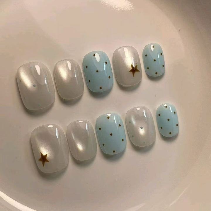 Floral Design Press-On Nails Kalsten