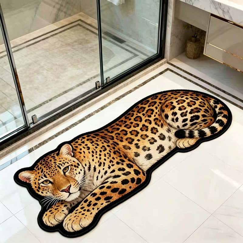 3D Panther-Themed Area Mat