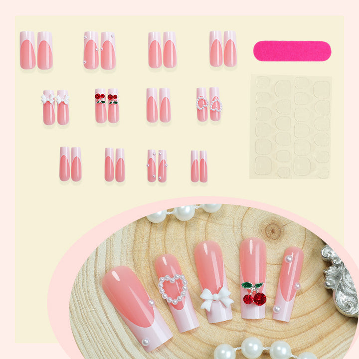 Decorative 3D Embellished Press-On Nail Set kalsten