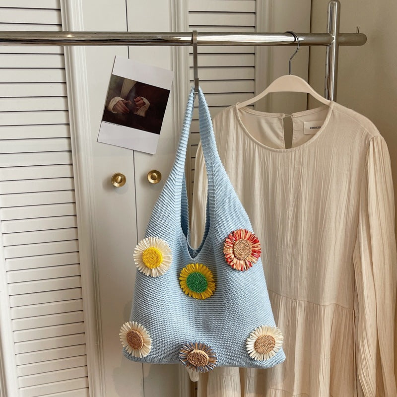 Floral Embellished Tote Bag