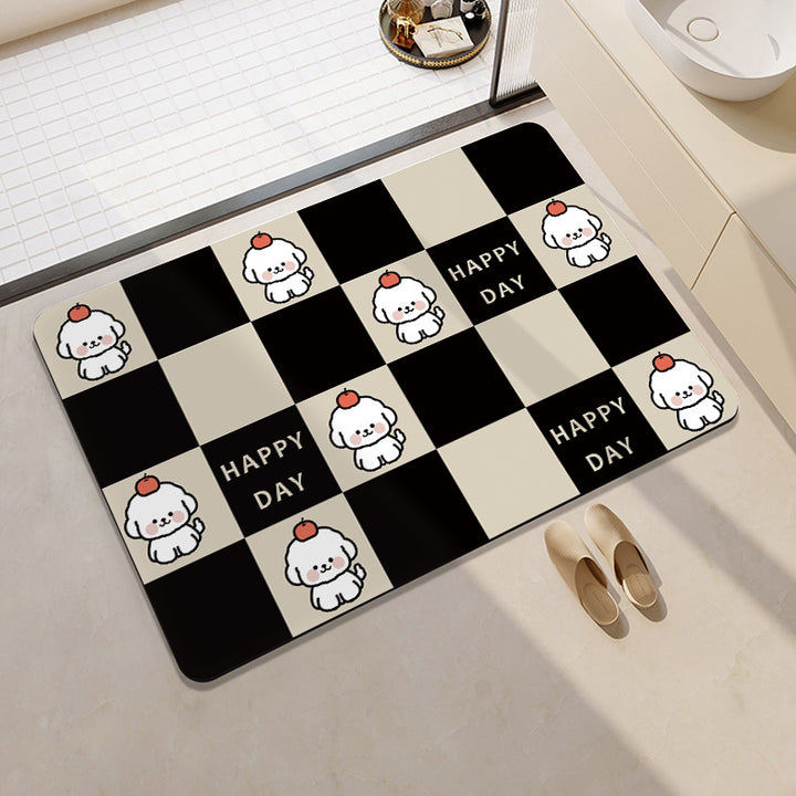 Cute Cartoon Pet-Themed Bath Mat Kalsten