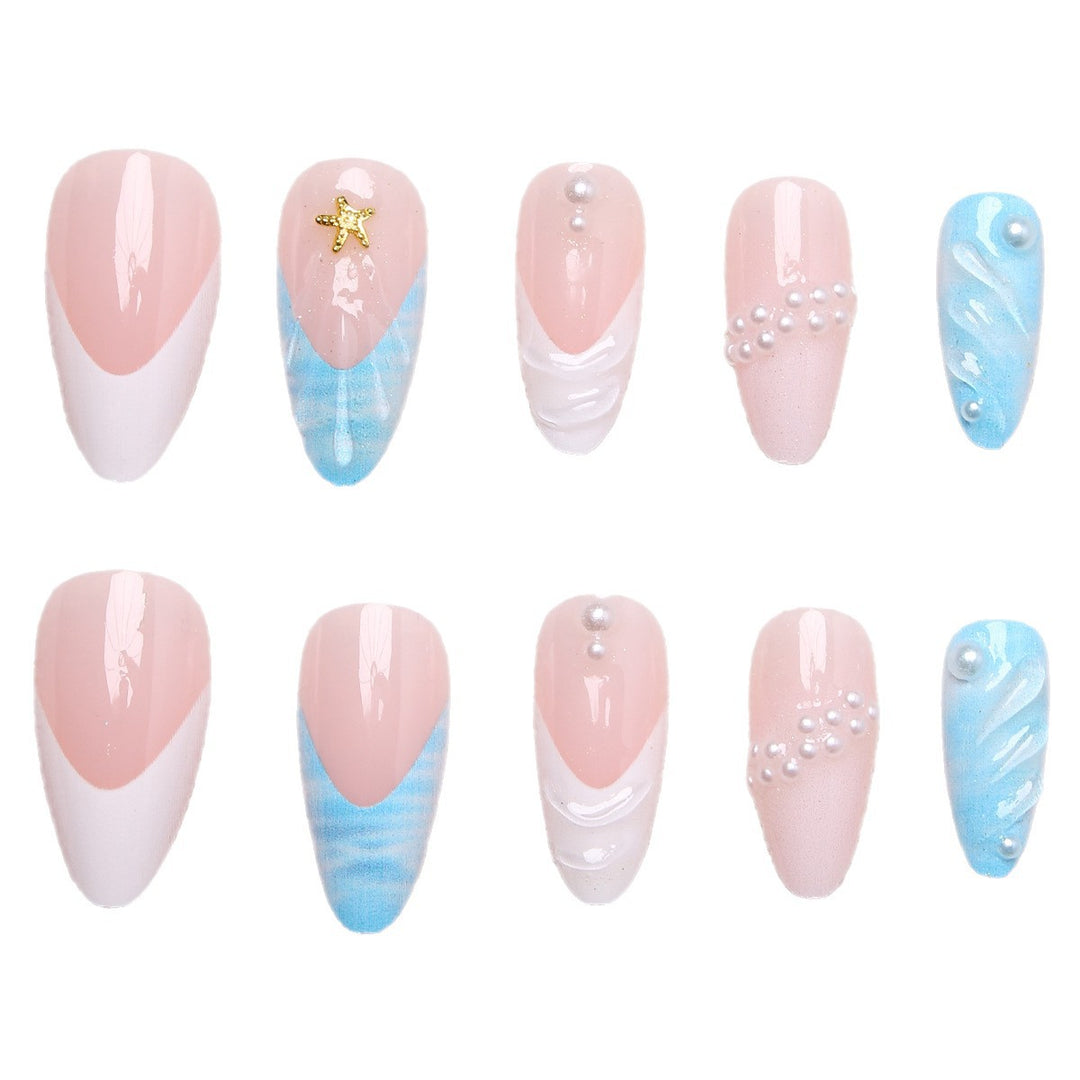 Creative artificial nails with maritime motifs Kalsten