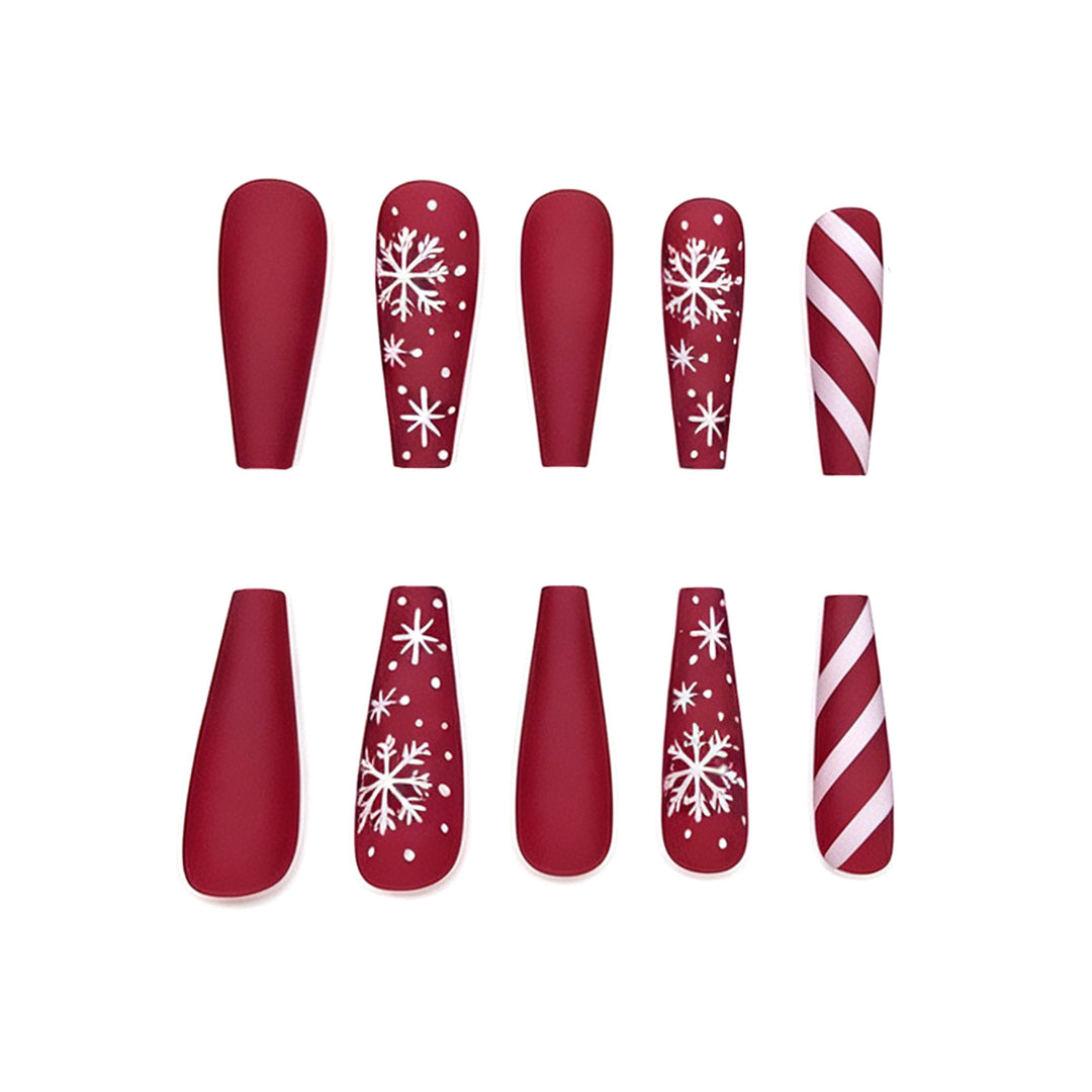 Festive Matte Acrylic Nail Art Kalsten