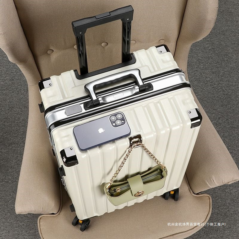Hard-shell suitcase with double safety lock and sturdy rolling system Kalsten