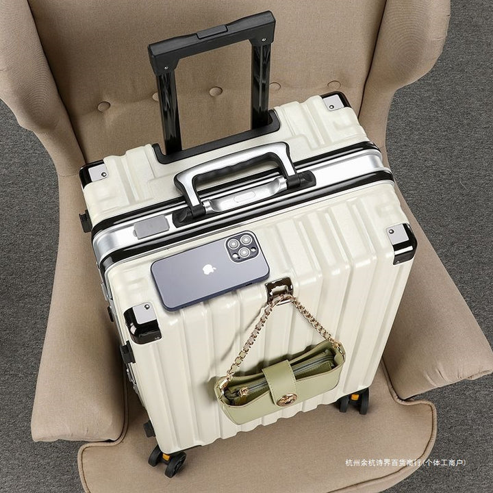 Hard-shell suitcase with double safety lock and sturdy rolling system Kalsten