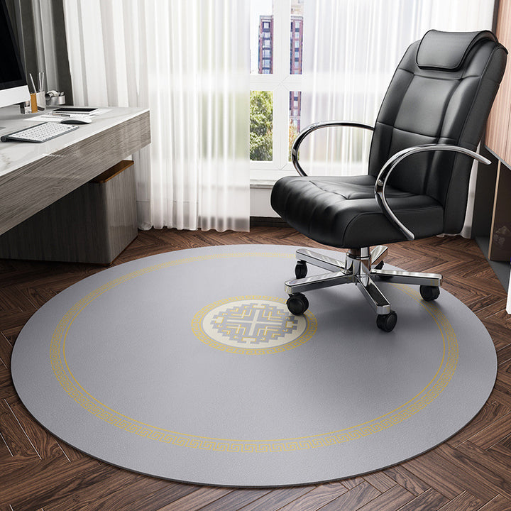 Round Elegant Office Floor Mat Kalsten