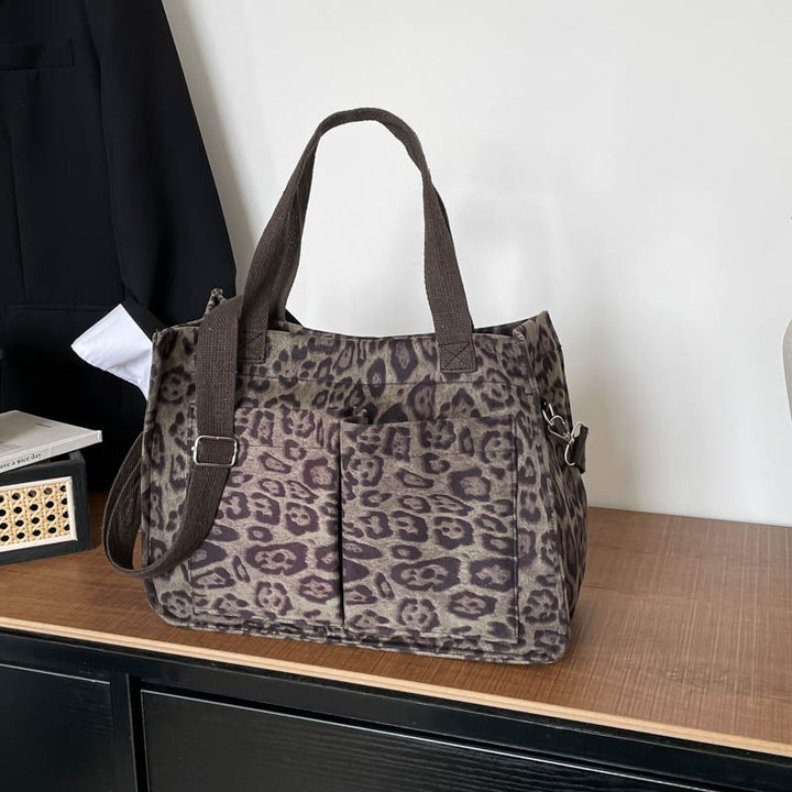 WoChic Leopard Print Utility Tote Bag Kalsten
