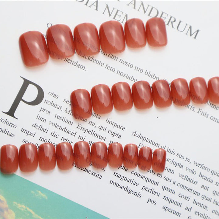 Glossy Medium-Length Press-On Nail Set Kalsten