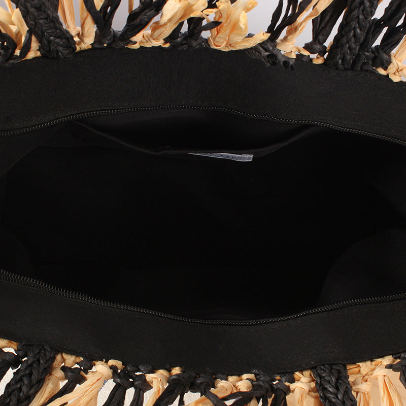 Basket bag with eye-catching geometric design Kalsten