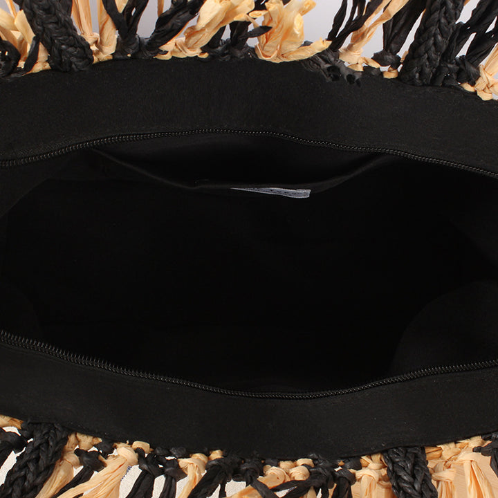 Basket bag with eye-catching geometric design Kalsten