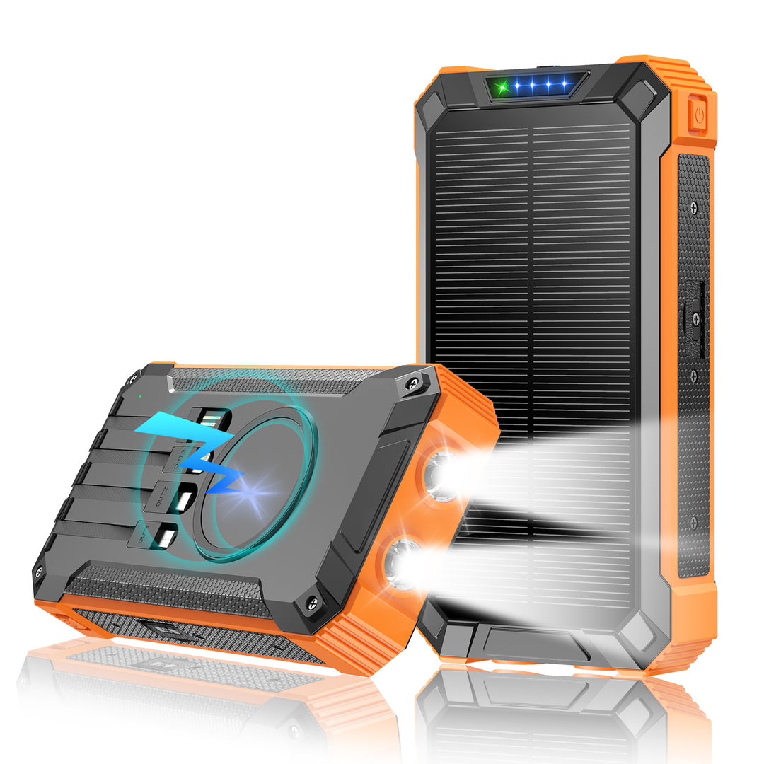 High-performance solar power bank with double LED light and fast charging function Kalsten