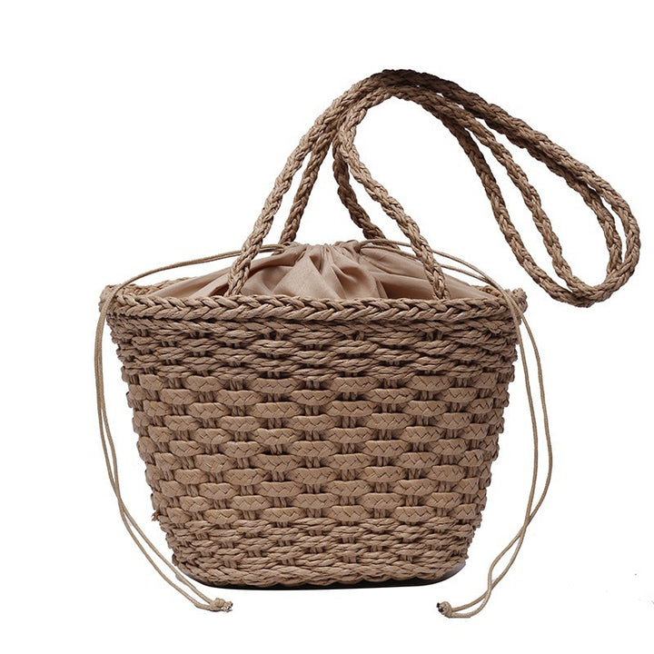 Hand-knotted straw tote bag Kalsten