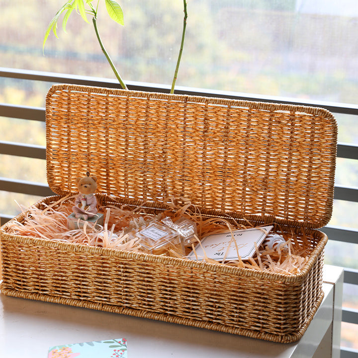 Unisex Rectangular Storage Basket with Removable Fabric Insert Kalsten