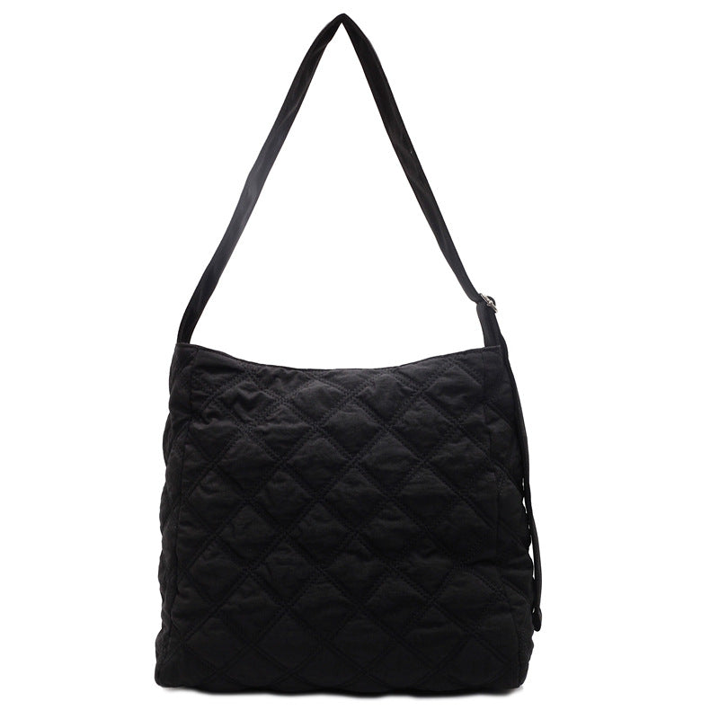 Quilted Soft Fabric Shoulder Bag Kalsten