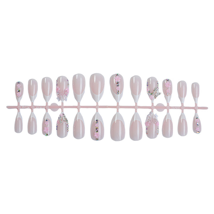 Creative nail art set with playful flower and glitter accents Kalsten